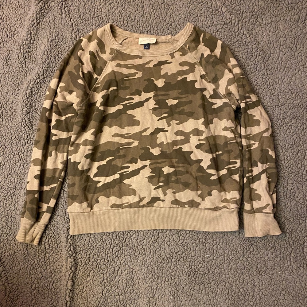 Universal Thread Camouflage Sweater - Green and Tan